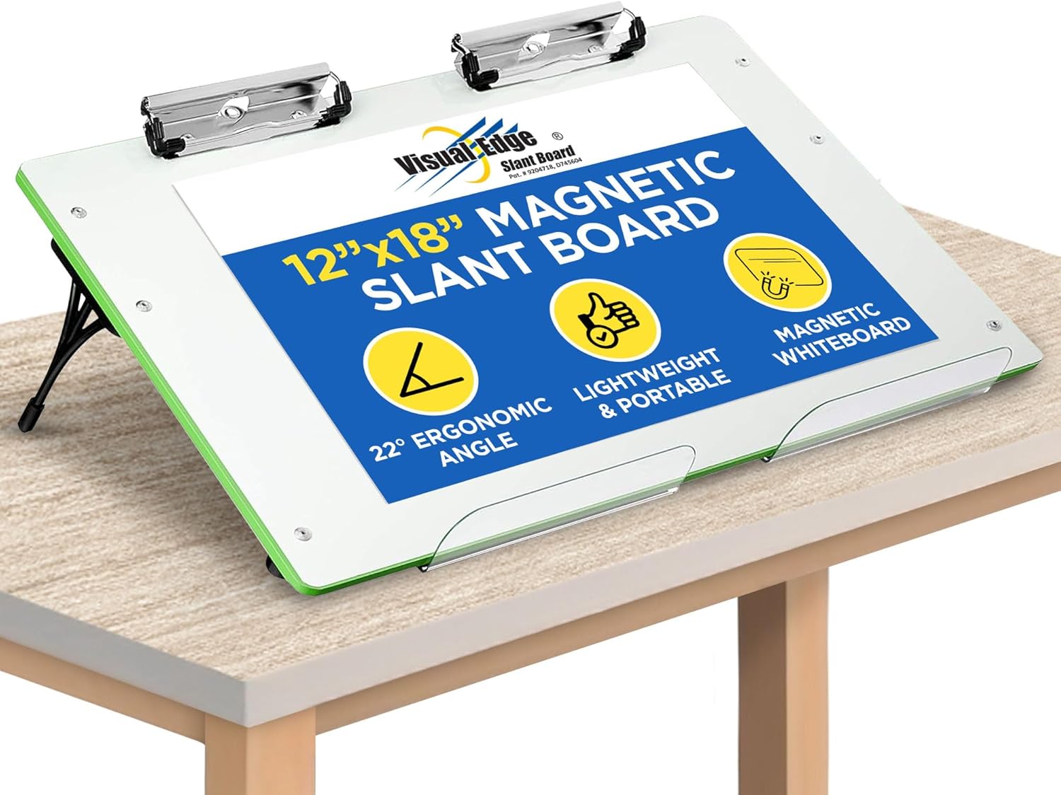 Slant Board for Writing - Adjustable Magnetic Whiteboard, 22° Angle
