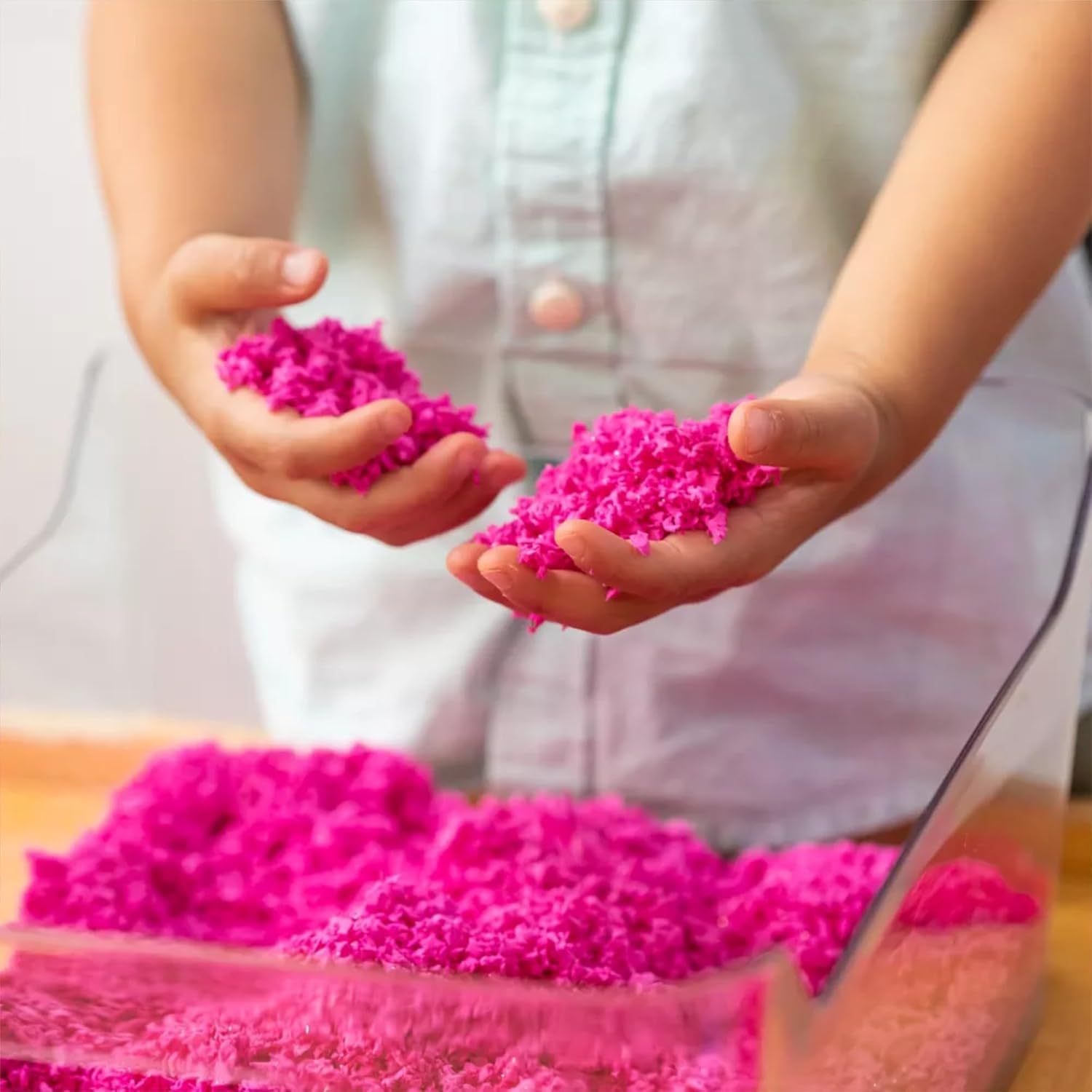 Pluffle® 4-Pack - Sensory Bin Foam Set, No Mess Alternative to Sand Toys & Slime for Ages 3+
