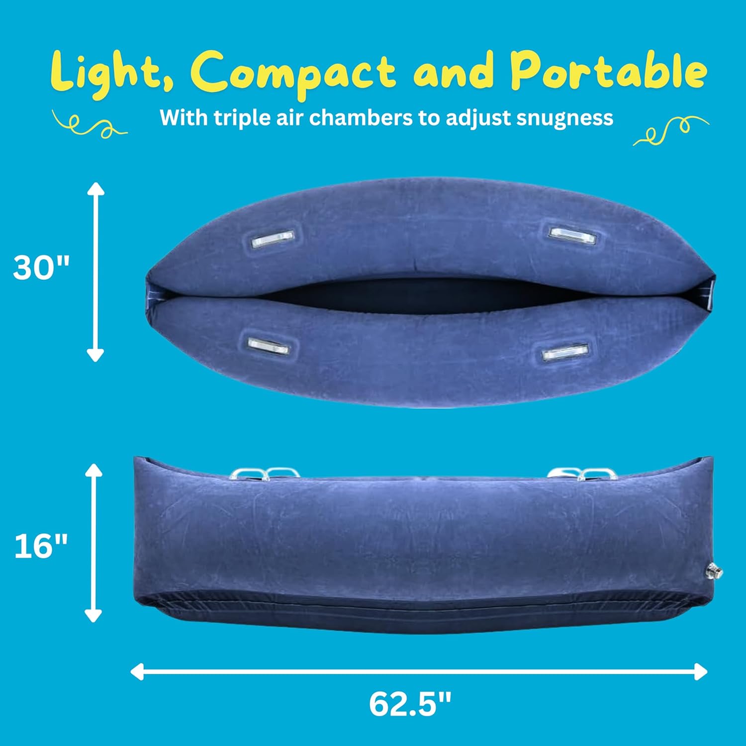 Sensory Chair for Kids — Inflatable Peapod for Children, Includes Electric Air Pump