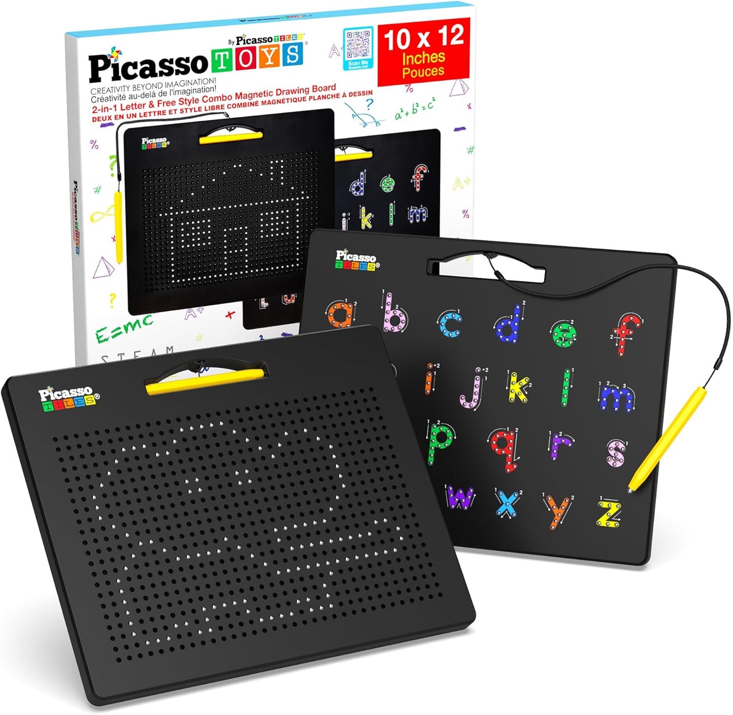2-In-1 Magnetic Drawing Board 12X10 Inch
