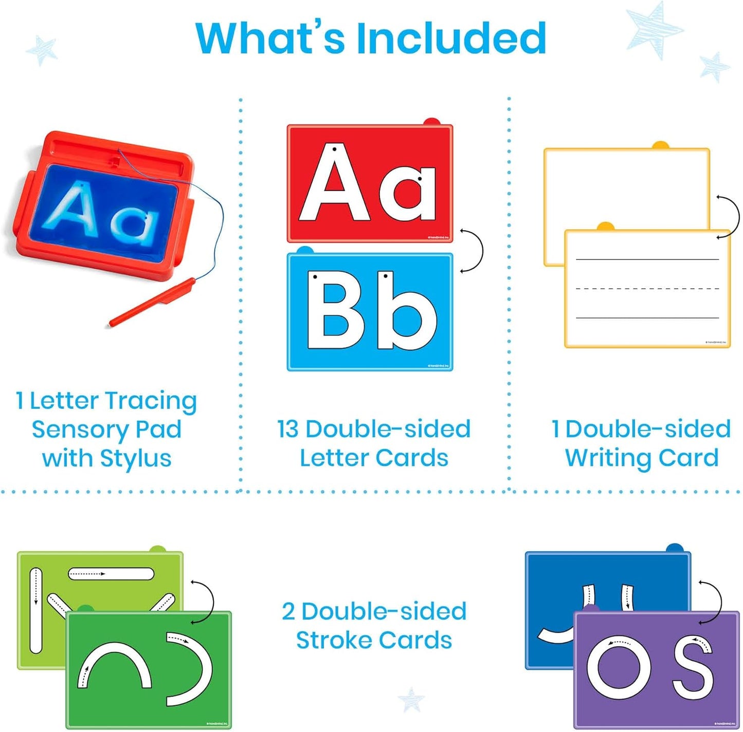 Letter Tracing Sensory Pad, Reusable Handwriting Practice for Kids 3-5