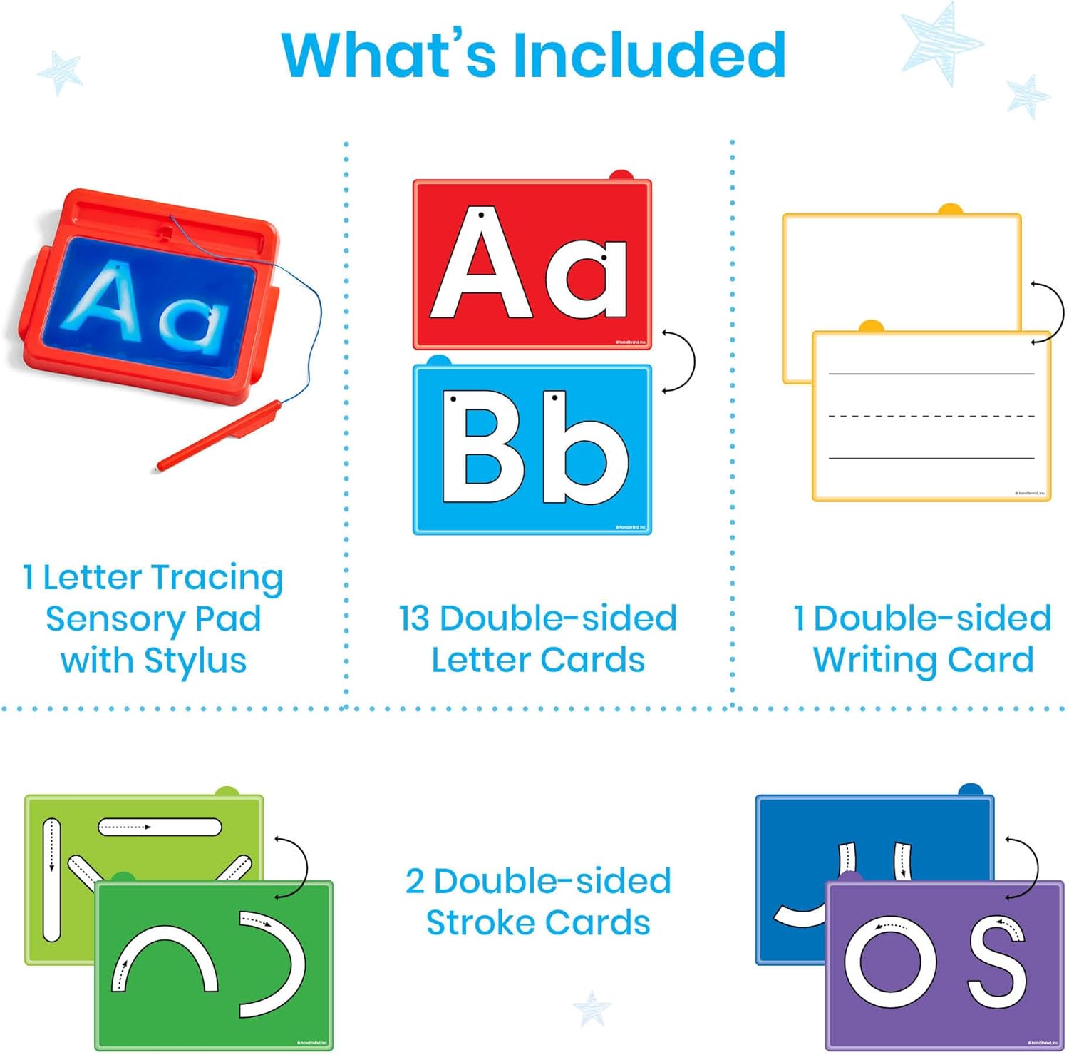 Letter Tracing Sensory Pad, Reusable Handwriting Practice for Kids 3-5