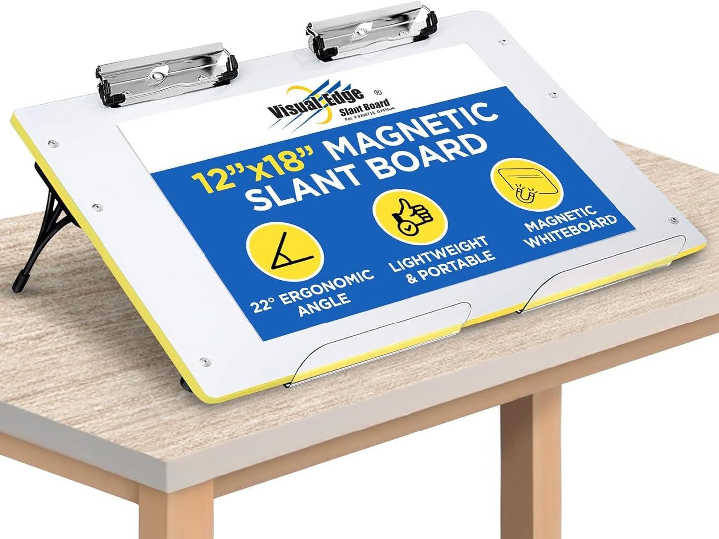 Slant Board for Writing - Adjustable Magnetic Whiteboard, 22° Angle