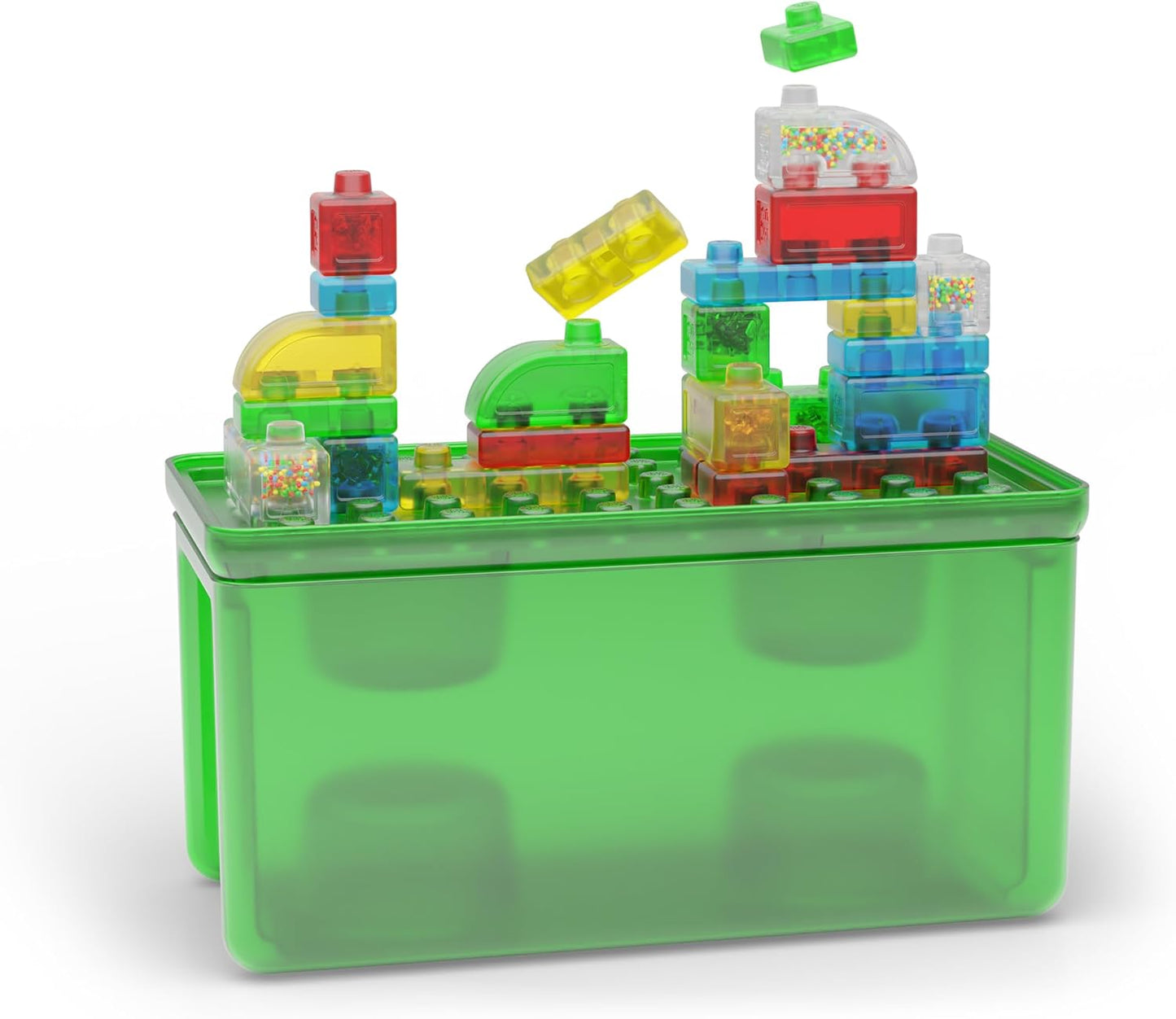 Jelly Blox Stash 'N Stack 2-In-1 Storage Case Including 30 Blocks