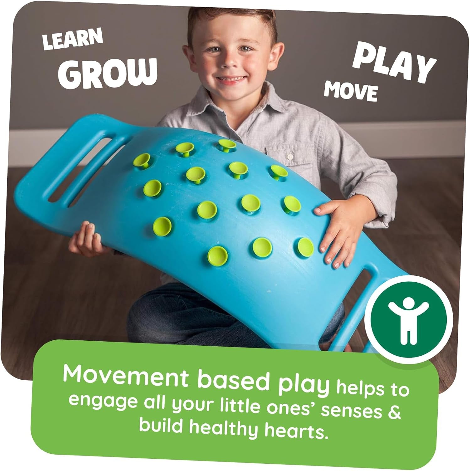 Teeter Popper, Indoor Toddler Sensory Toys for Ages 3 and Up, Blue