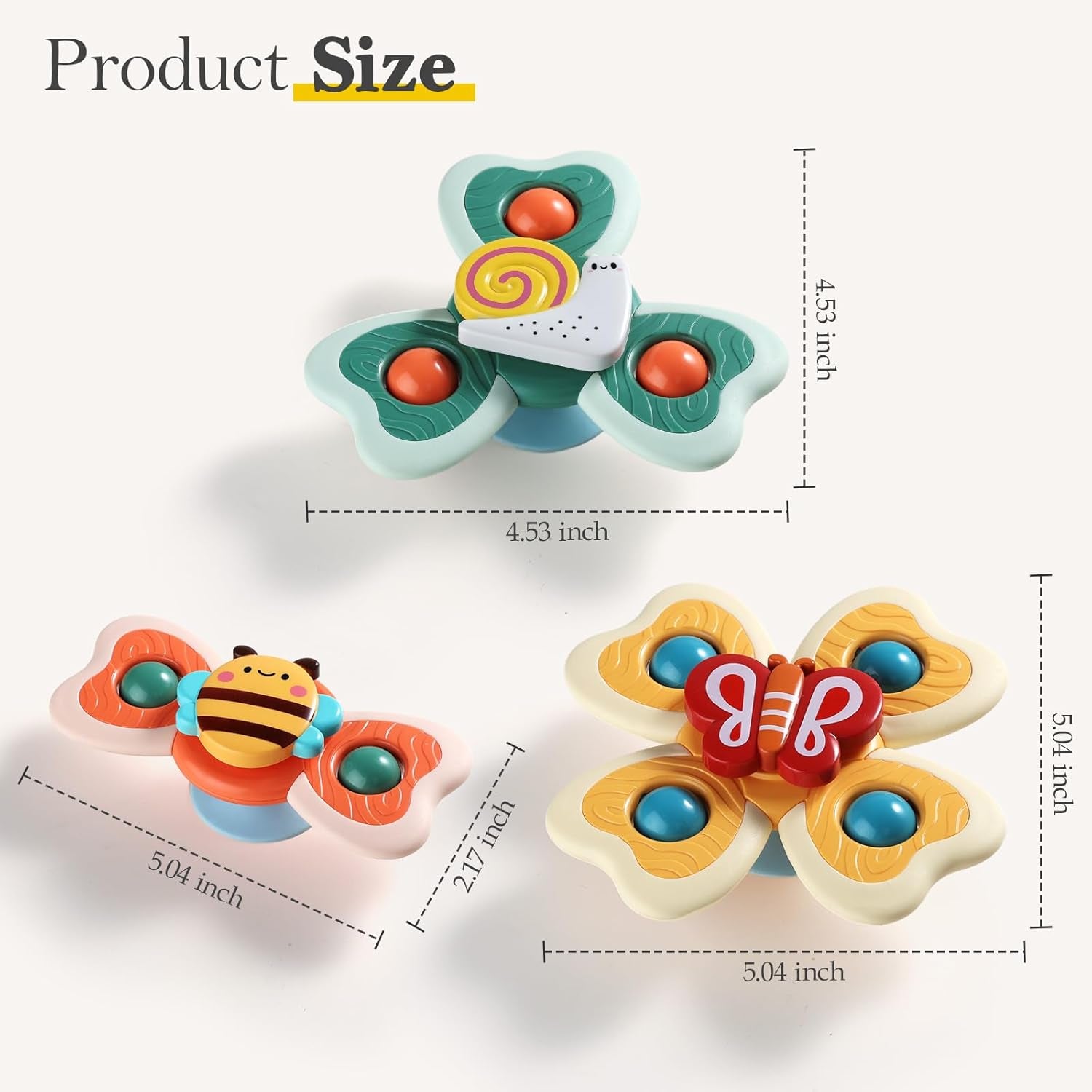 3PCS Suction Cup Spinner Toys