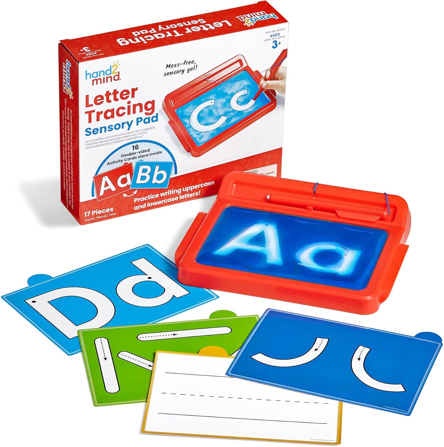 Letter Tracing Sensory Pad, Reusable Handwriting Practice for Kids 3-5