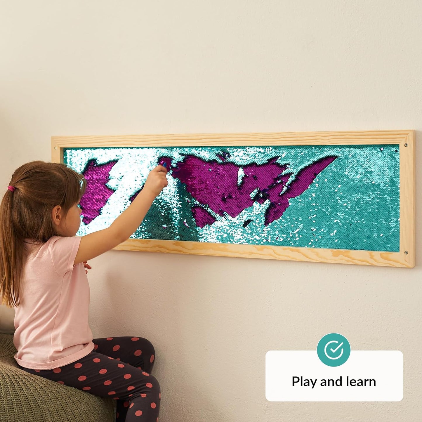 Sequin Sensory Wall Frame | Sensory Wall Sequin Board