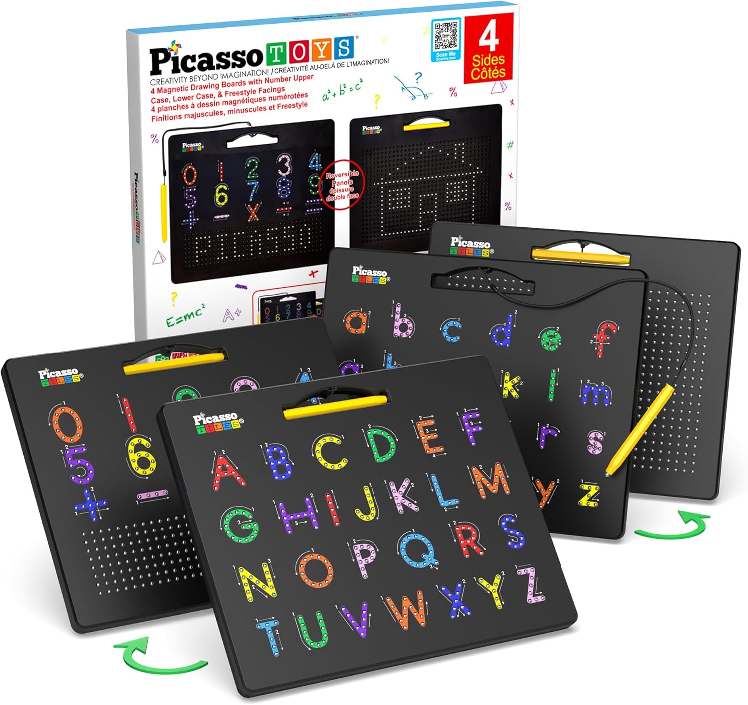 2-In-1 Magnetic Drawing Board 12X10 Inch