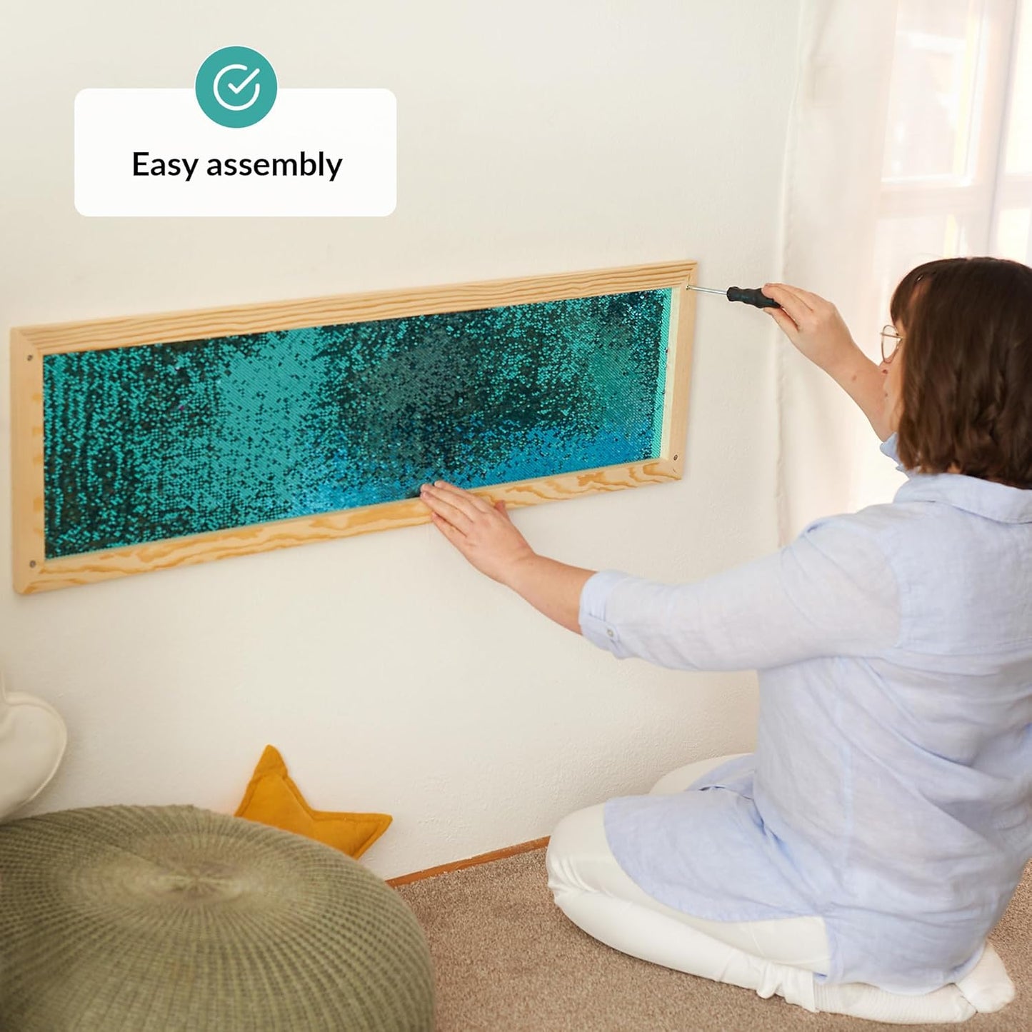 Sequin Sensory Wall Frame | Sensory Wall Sequin Board