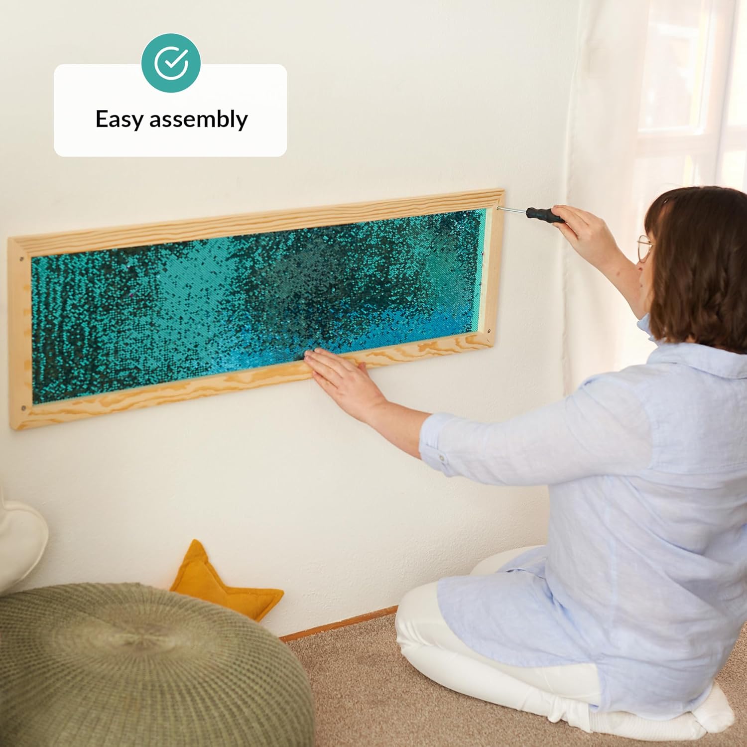 Sequin Sensory Wall Frame | Sensory Wall Sequin Board