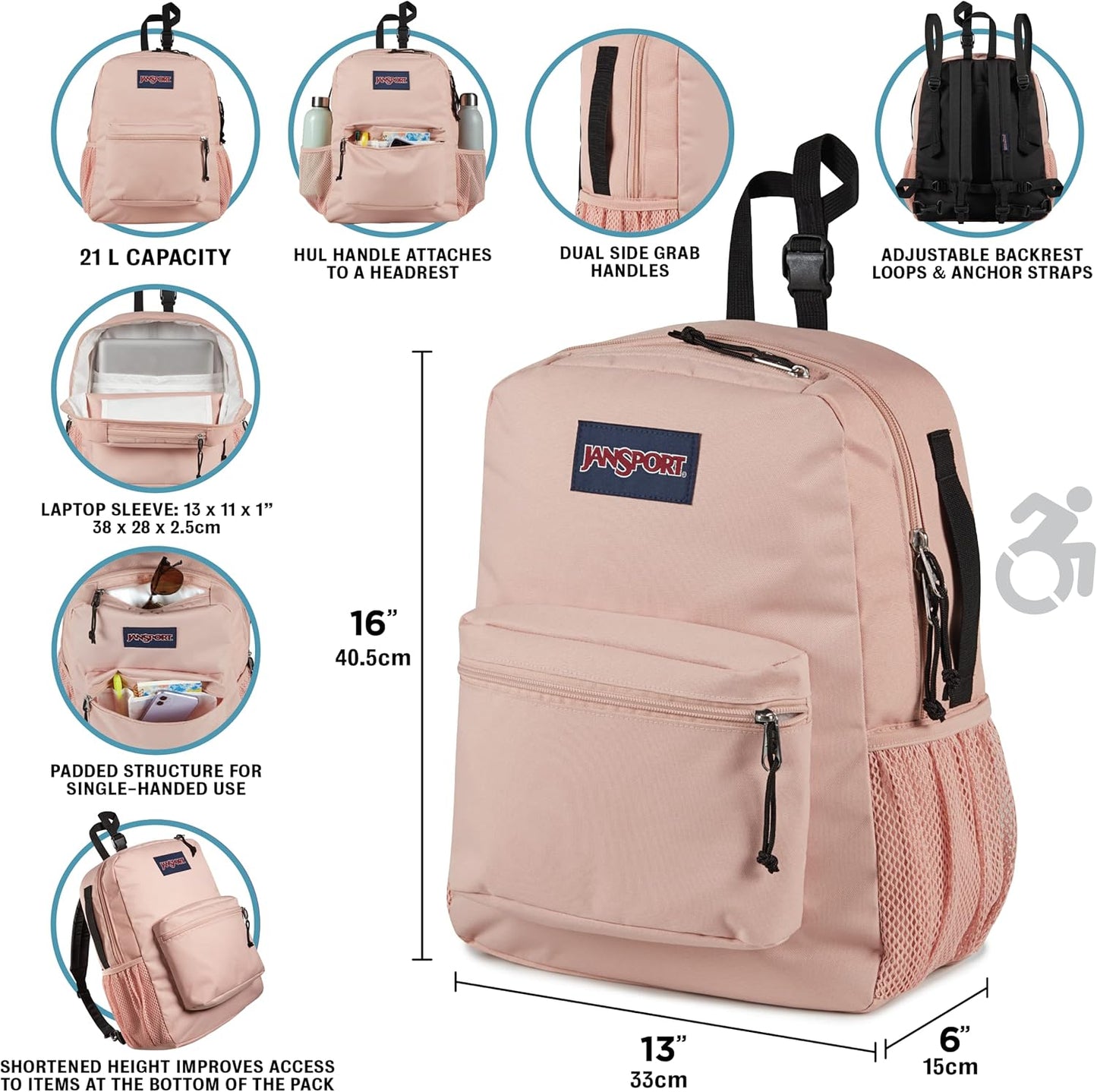 Central Adaptive Backpack – Wheelchair & Walker Compatible