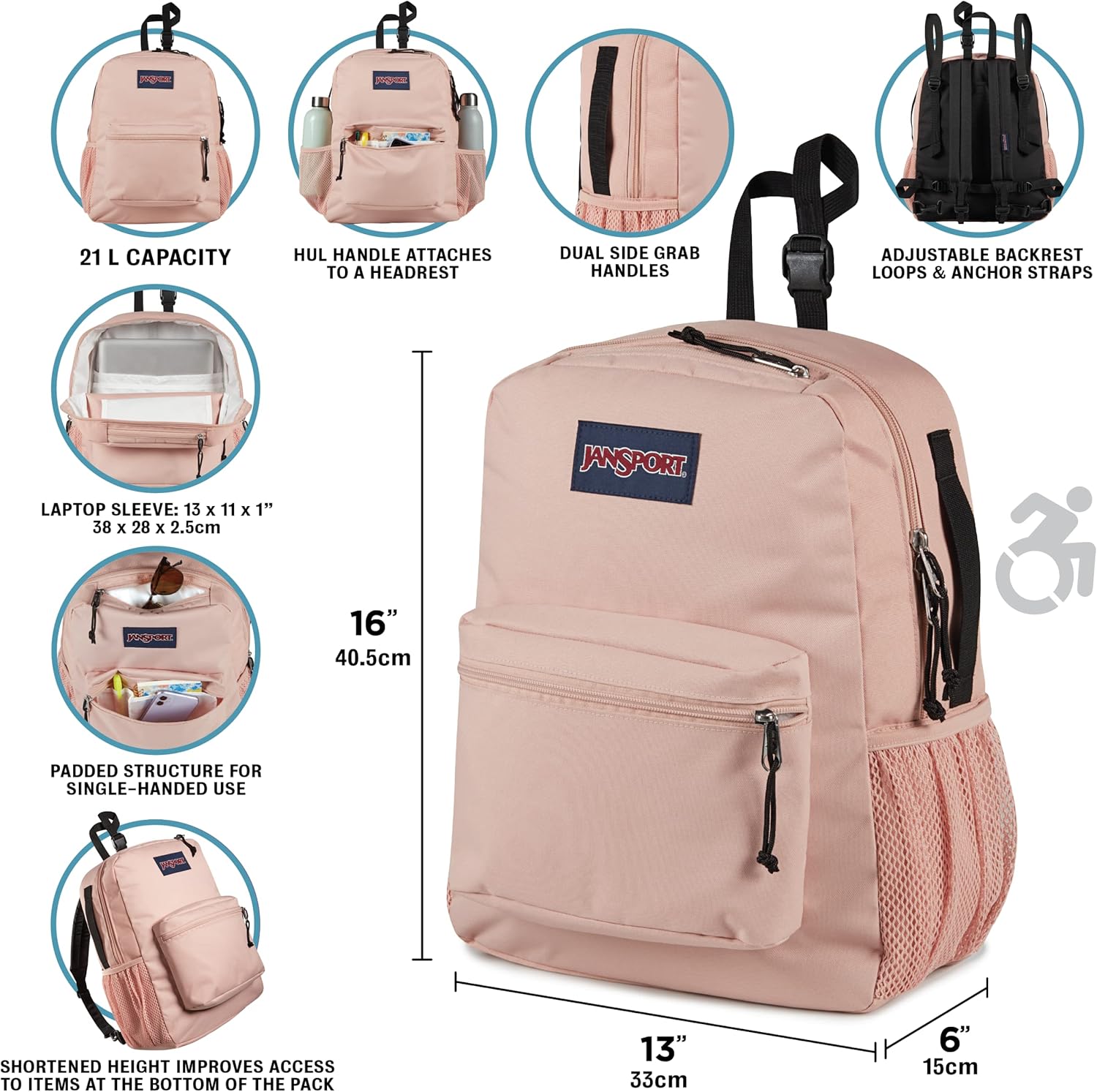 Central Adaptive Backpack – Wheelchair & Walker Compatible