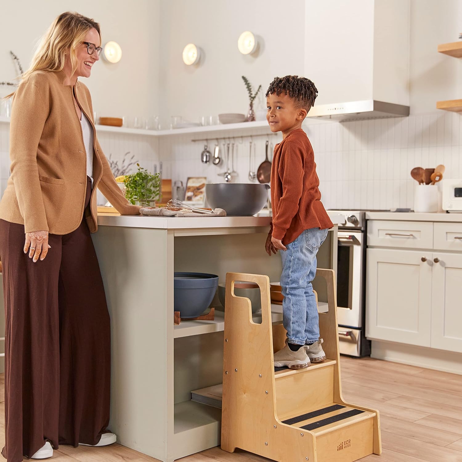Reach-Up Step Stool with Handles, Kids Furniture