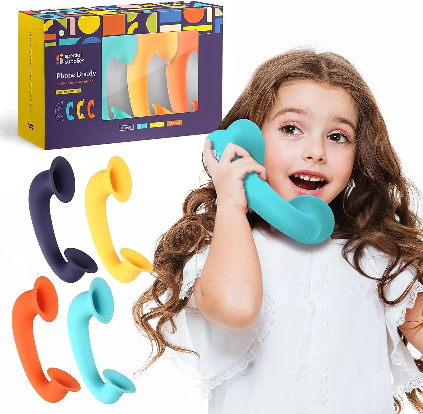 Phone Buddy Auditory Feedback Reading Phone, Speech Therapy, 4 Pack