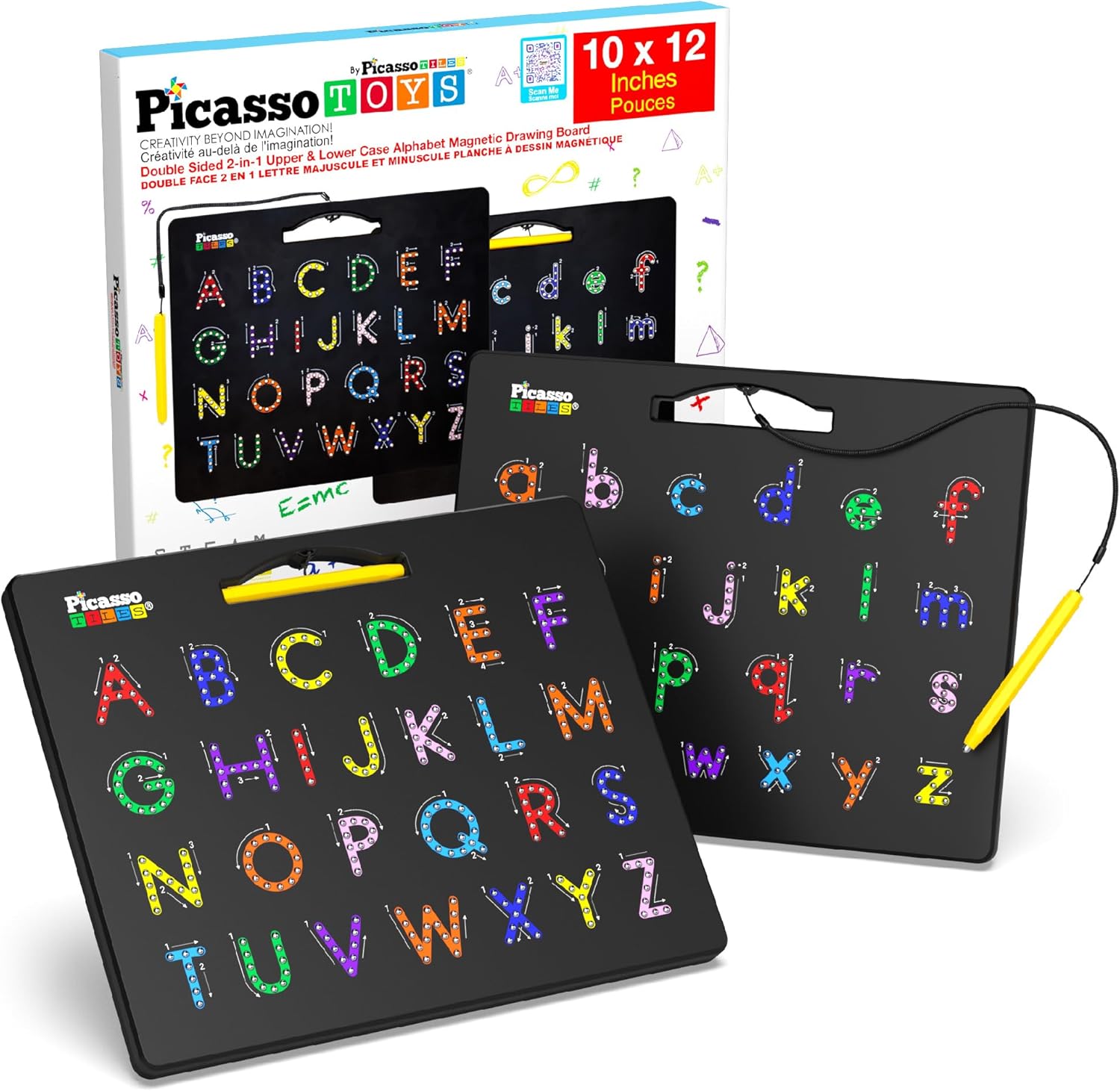 2-In-1 Magnetic Drawing Board 12X10 Inch