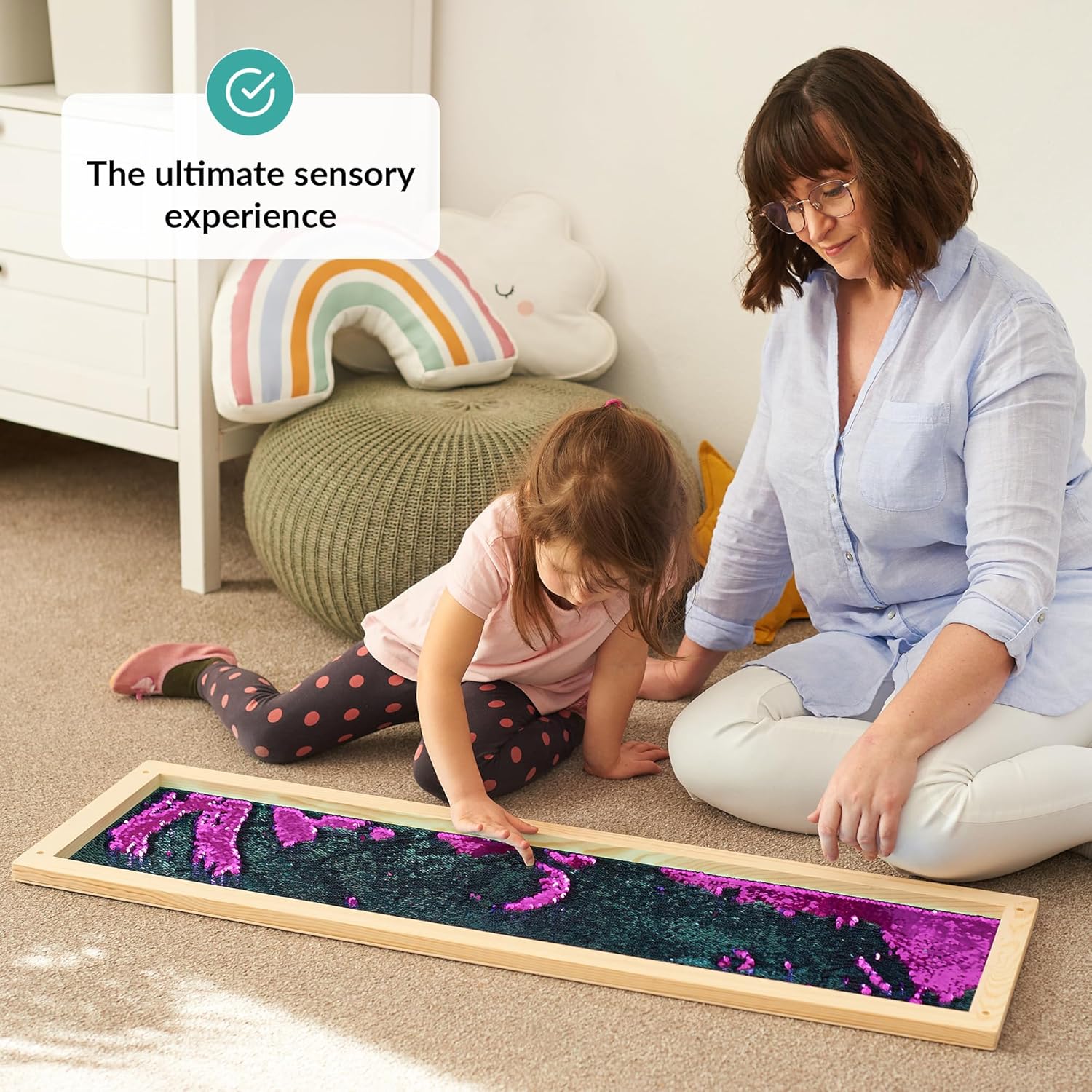 Sequin Sensory Wall Frame | Sensory Wall Sequin Board