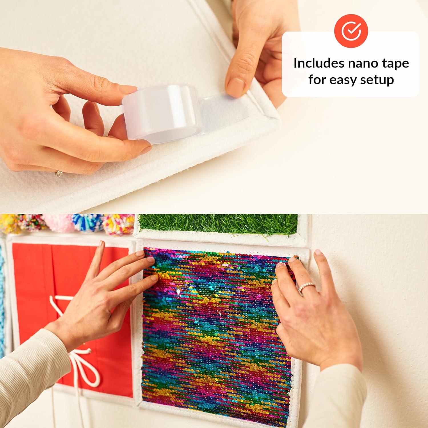 Sensory Wall Panel for Kids, 12 Pcs Sensory Tiles for Wall and Floor