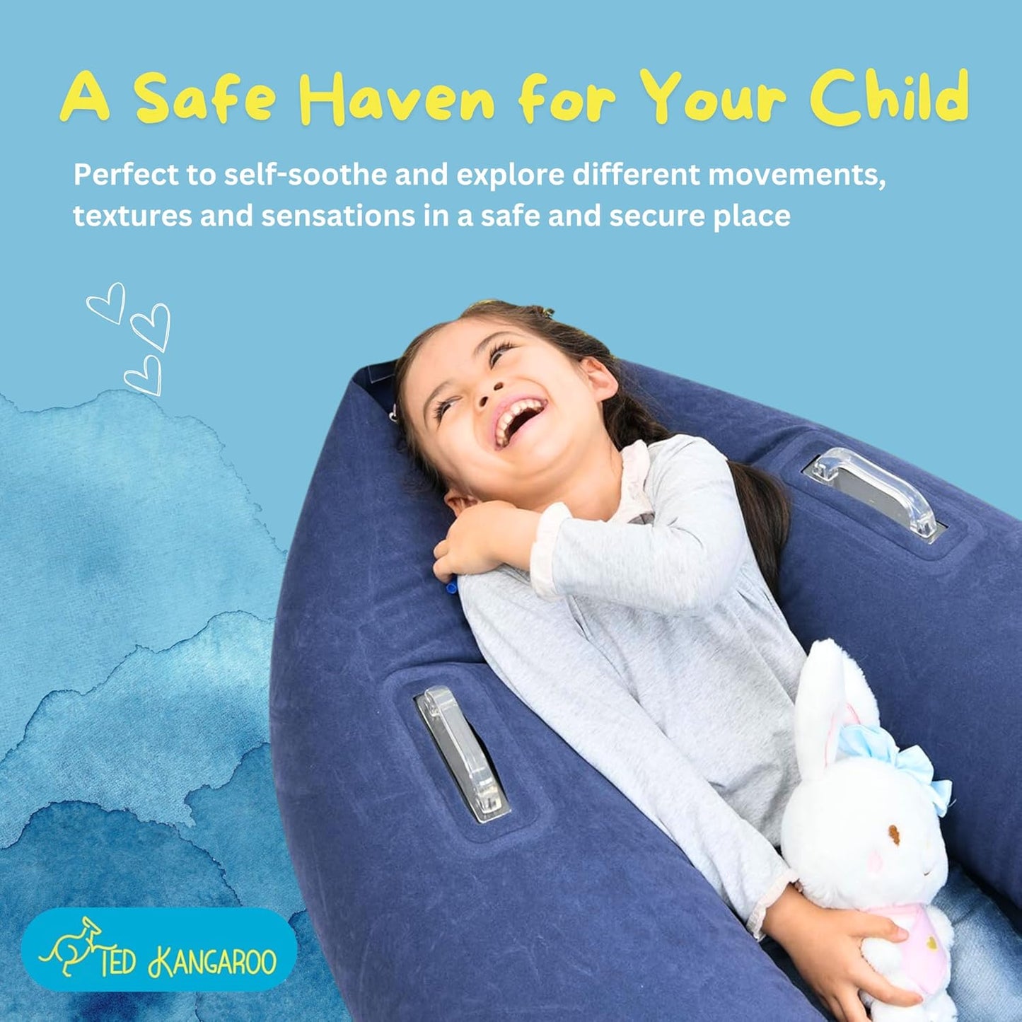 Sensory Chair for Kids — Inflatable Peapod for Children, Includes Electric Air Pump