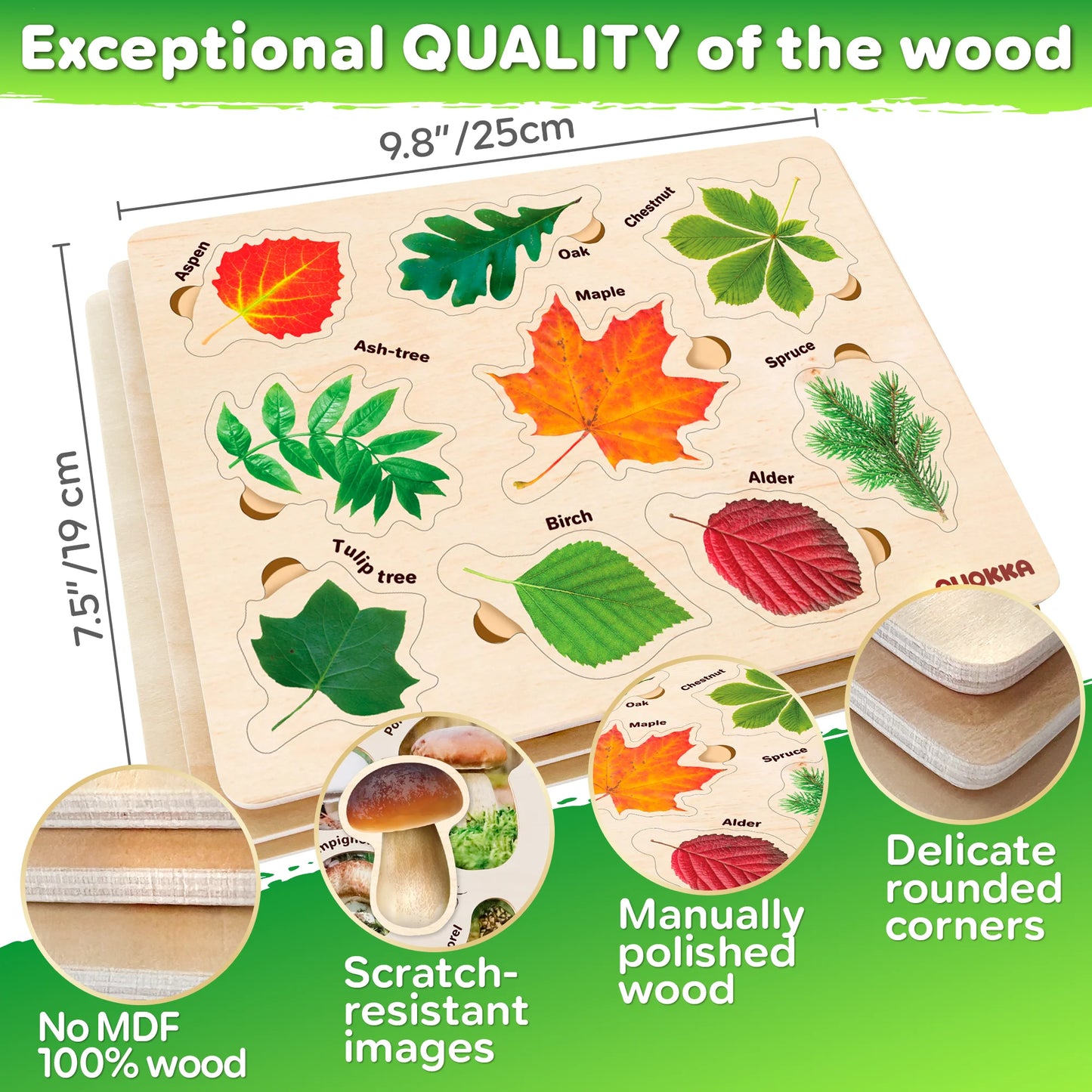 Wooden Puzzles for Toddlers 2-4 by  – 3X Set Montessori Toys Puzzles for Kids Ages 3-5