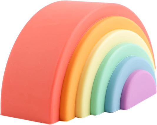 Silicone Stacker - Montessori Rainbow Nesting Puzzle