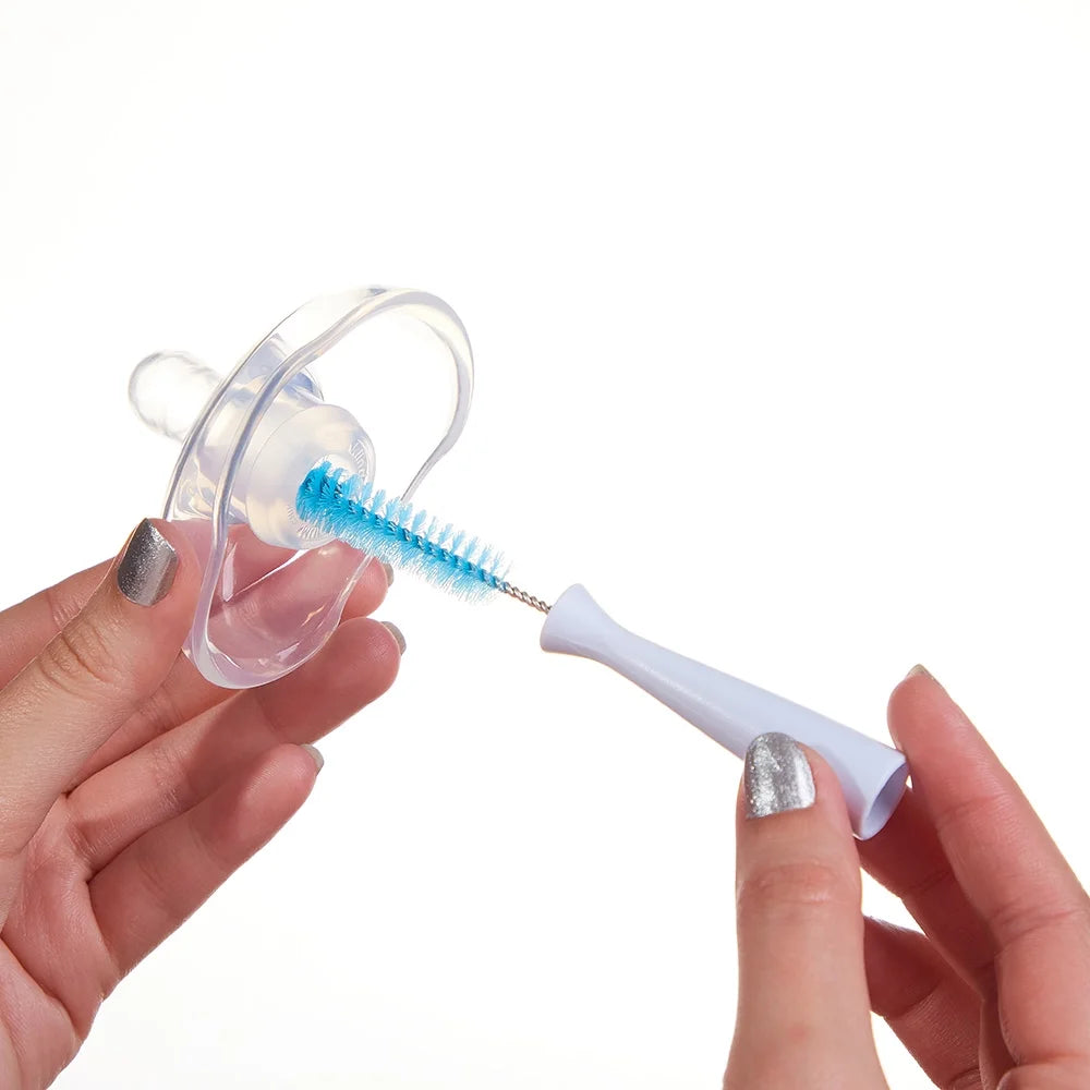 Twist Pouch 2-Piece Baby Bottle Nipple Brush Set for All Brands/Parts