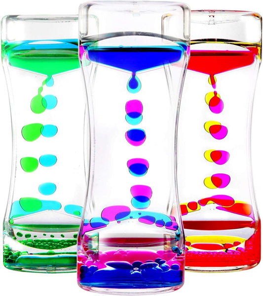 Liquid Motion Bubbler Visual Sensory Toys, Liquid Timer– New Big Calming Sensory Bubbler Toy- Colorful Liquid Hourhlass for Stocking Stuffers, Novelty Gifts