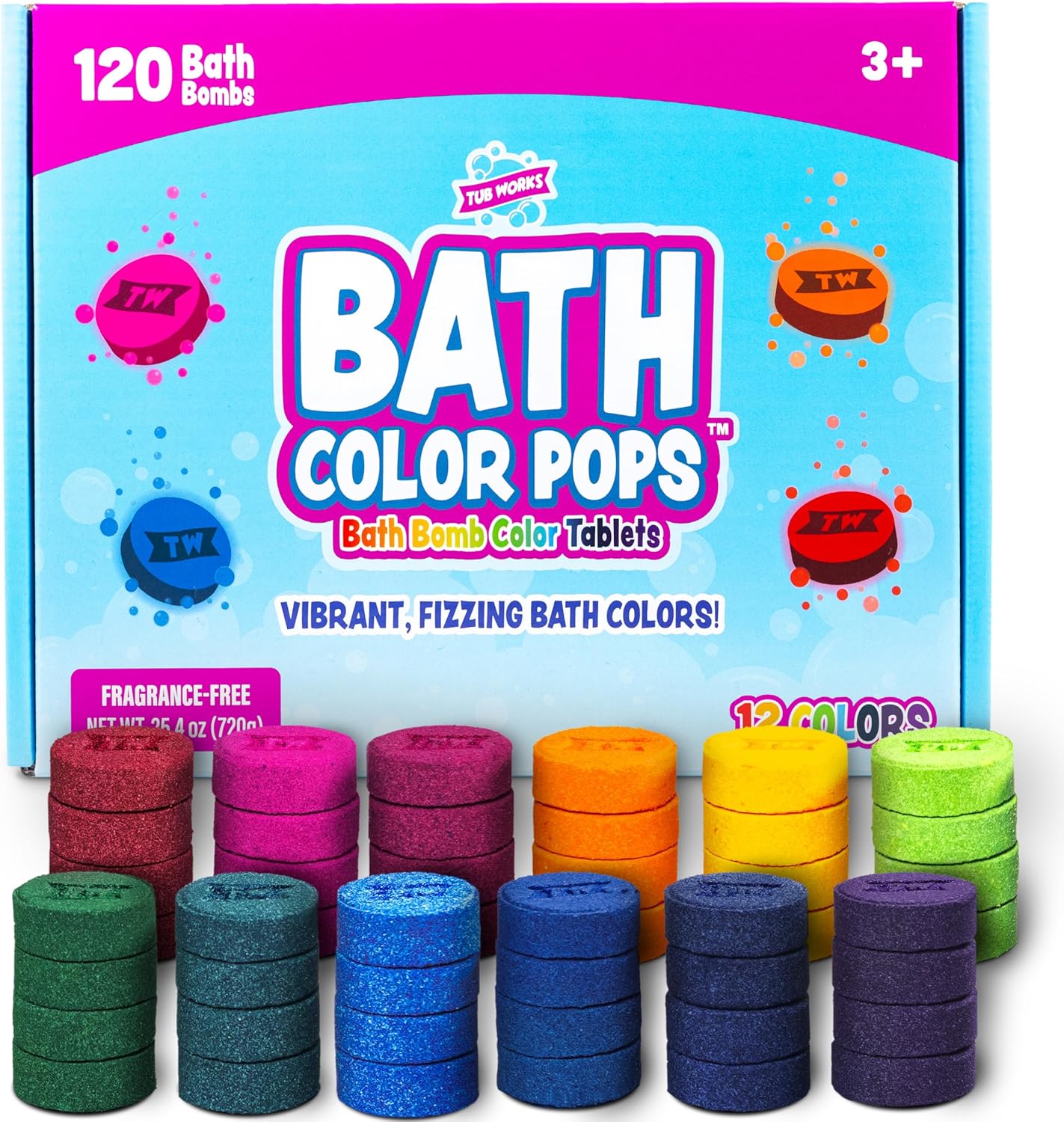 ® Bath Color Brush™ Kids Bath Bomb Set, Nontoxic & Fragrance-Free
