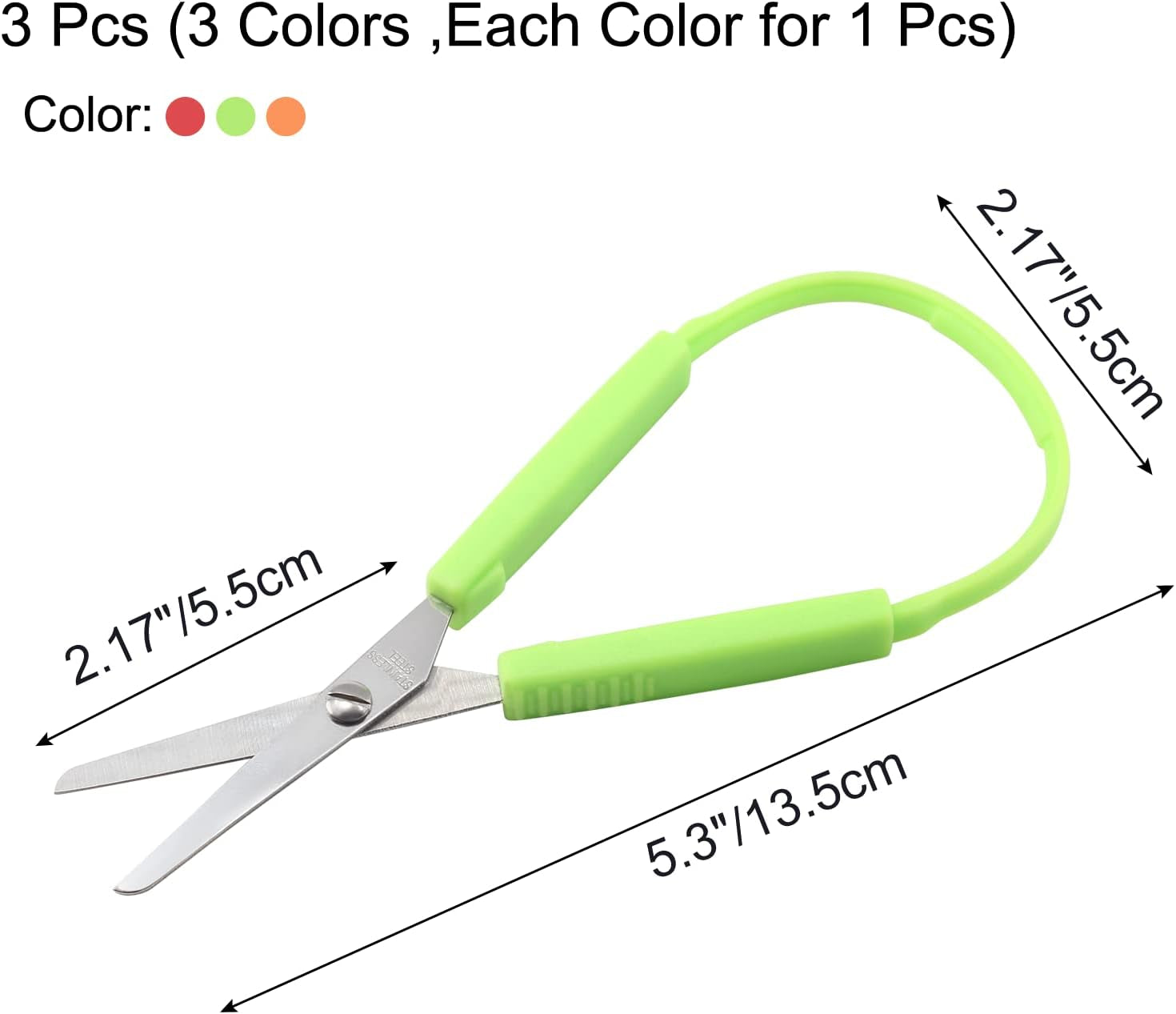 Mini Loop Adaptive Scissors for Kids with Special Needs - Right and Lefty Support for Toddlers 2-4 Years
