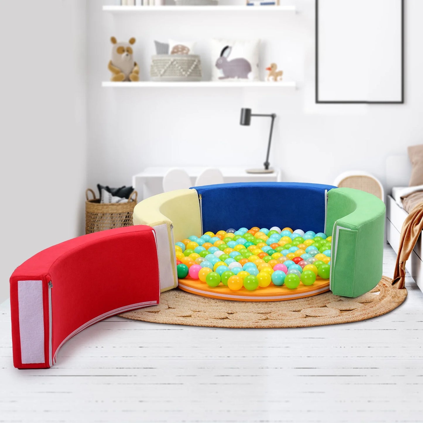 Foam Ball Pit for Toddlers Kids Play Tent for 1-6 Years Baby Indoor Outdoor Toys(Balls Not Included)