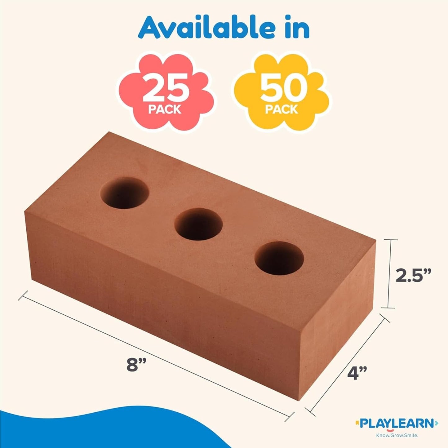 25Pc Foam Building Blocks for Kids - Children'S Reflective Worker Vest and Storage Bag Included - Actual Brick Size Lightweight, Soft Building Blocks