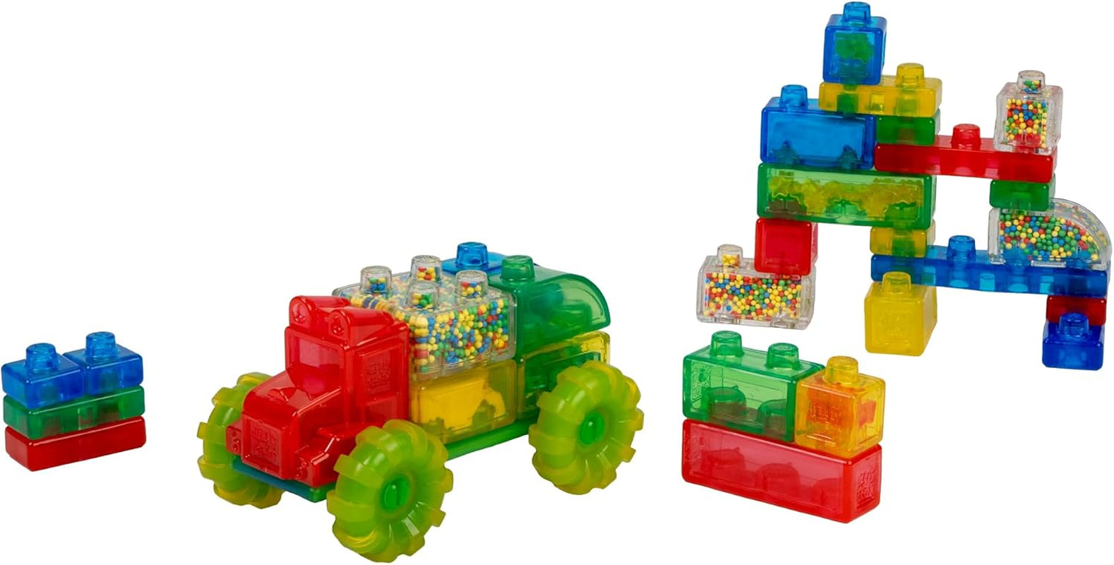 Jelly Blox Vrooom! Truck Kit, Includes 35 Blocks Kids Can Squeeze, Stretch and Squish