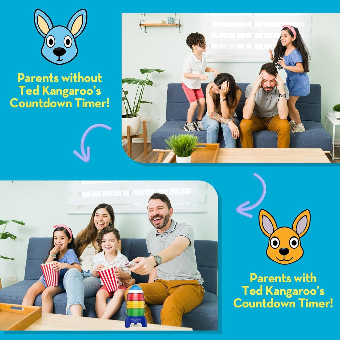 Countdown Timer! Blast off Visual Timer for Kids with Audio Rocket