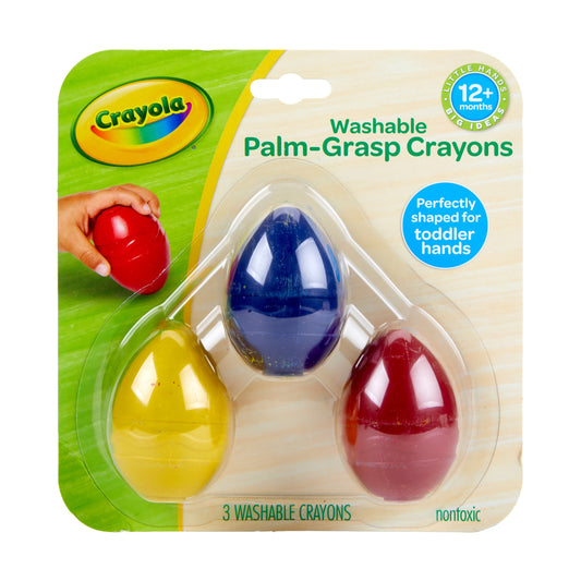 Palm Grasp Crayons, Egg Crayons, Coloring Gift for Toddlers, 3 Count Adaptive Crayons