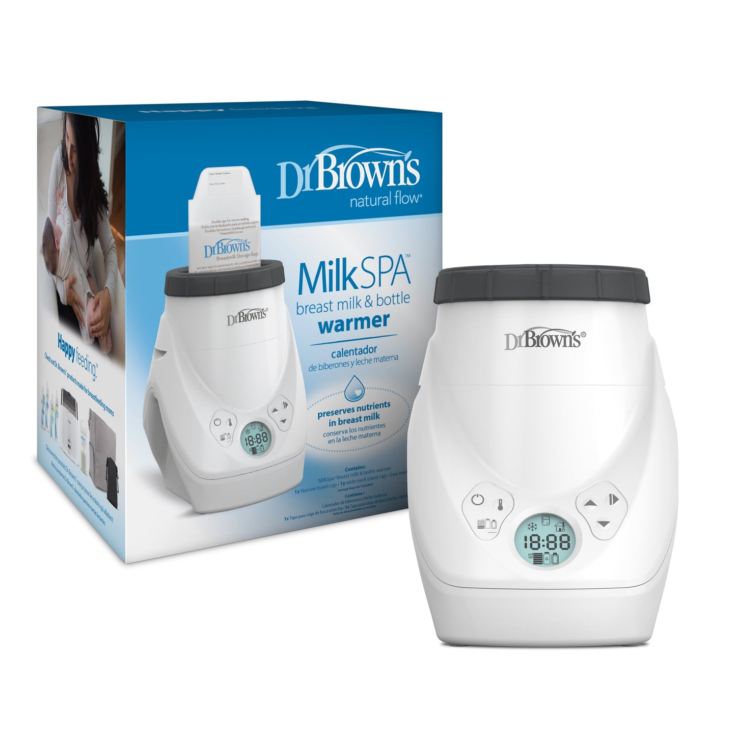 Natural Flow Milk Spa, Breast Milk & Bottle Warmer, Even and Consistent Warming, 1 Pack