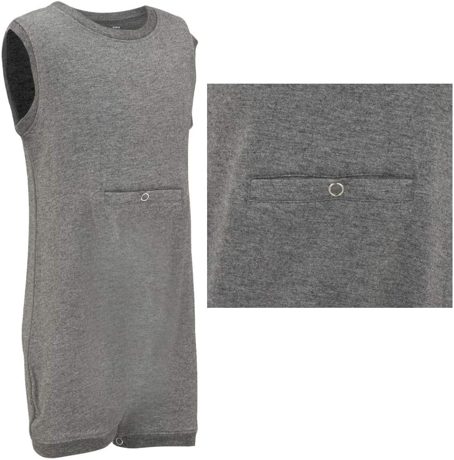 Kaycey Special Needs Adaptive Clothing with TUBE ACCESS for Children & Adults, SLEEVELESS Bodysuit