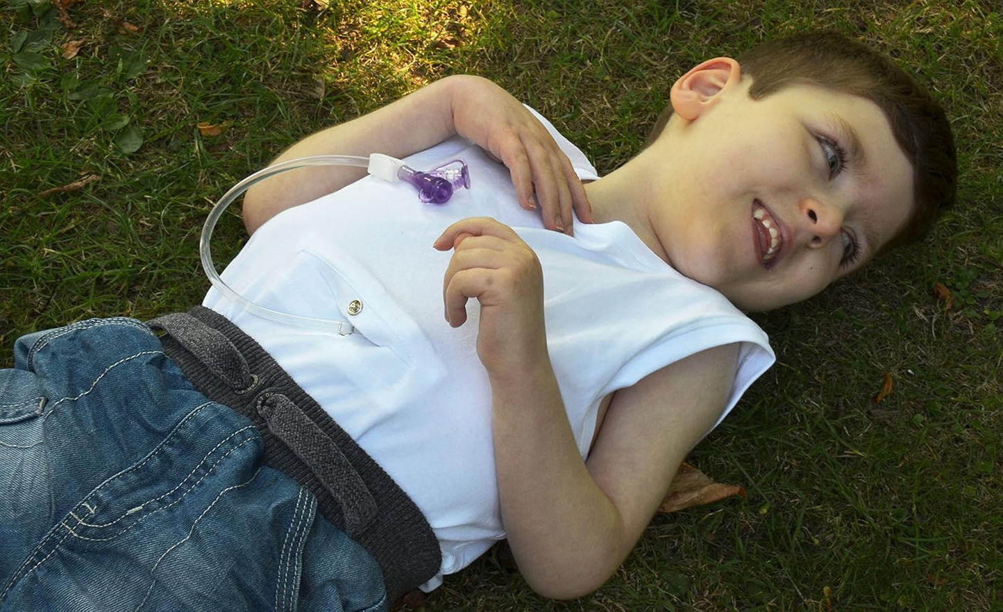 Kaycey Special Needs Adaptive Clothing with TUBE ACCESS for Children & Adults, SLEEVELESS Bodysuit
