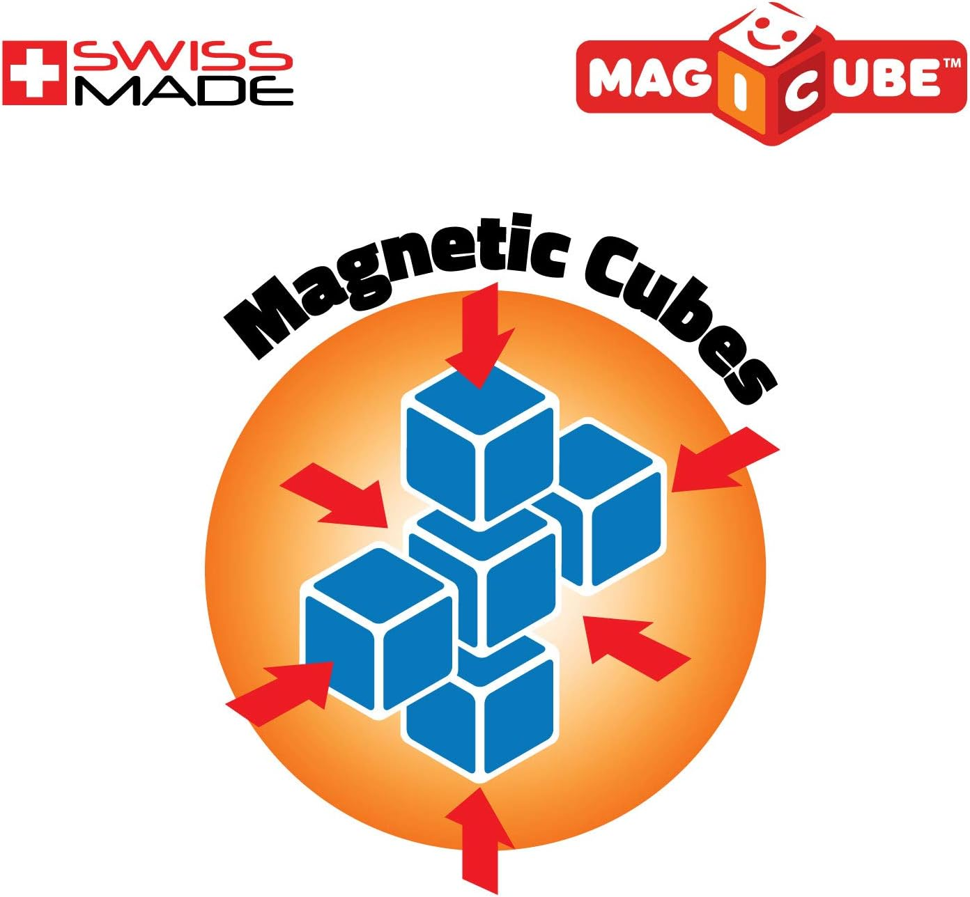 Magicube Fruit 4-Piece Magnetic Cubes Building Set