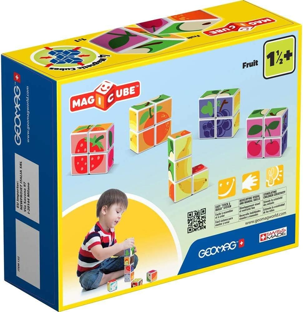 Magicube Fruit 4-Piece Magnetic Cubes Building Set