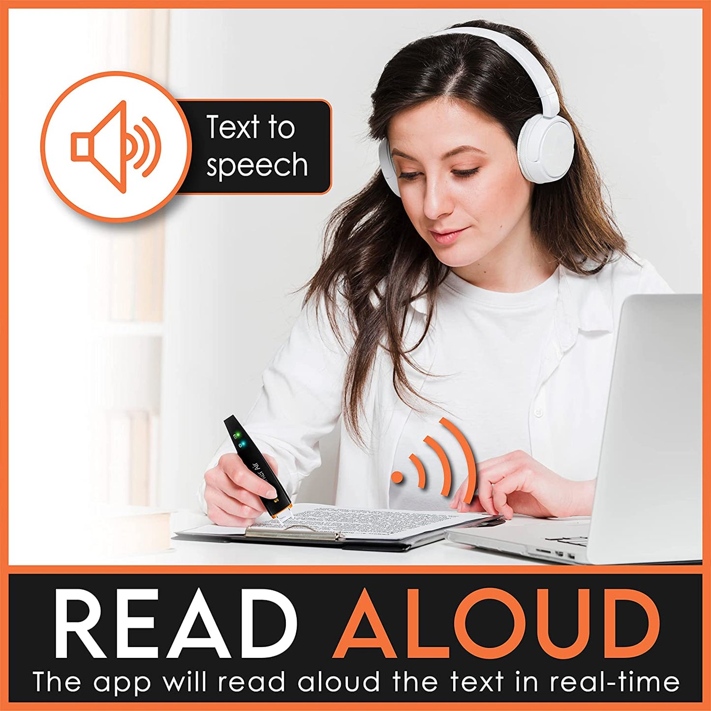 Air Reading Pen & Pen Scanner, Translator Pen for Dyslexia, Students & Professionals - Compatible with Mac, Windows, Ios & Android