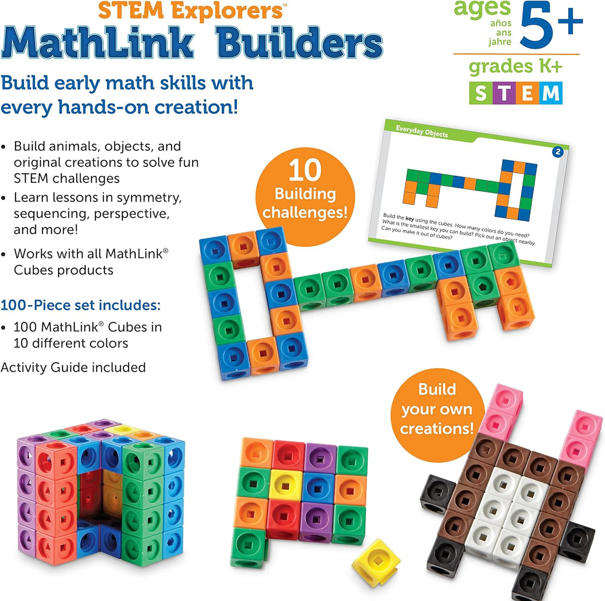 Science And Math Explorers STEM Explorers Mathlink Builders - 100 Pieces – Popple Kids