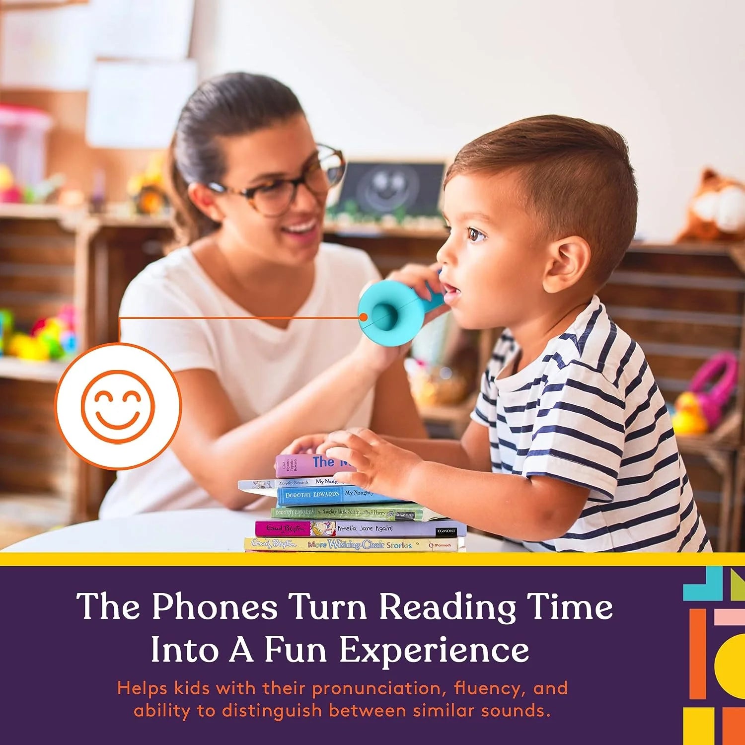 Phone Buddy Auditory Feedback Reading Phone, Speech Therapy, 4 Pack