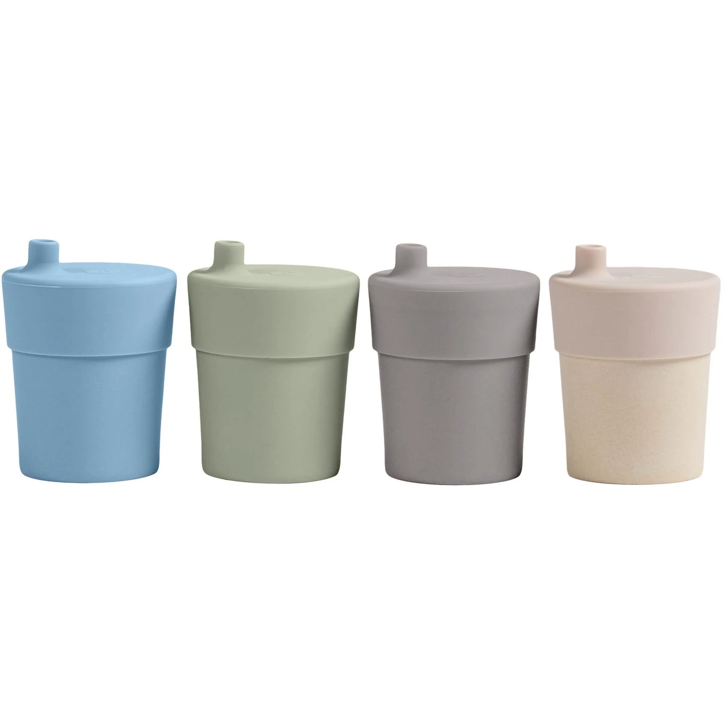 Bamboo Grow-With-Me Sippy Cups with Lids, 10Oz, Set of 4, Babies Kids & Toddlers