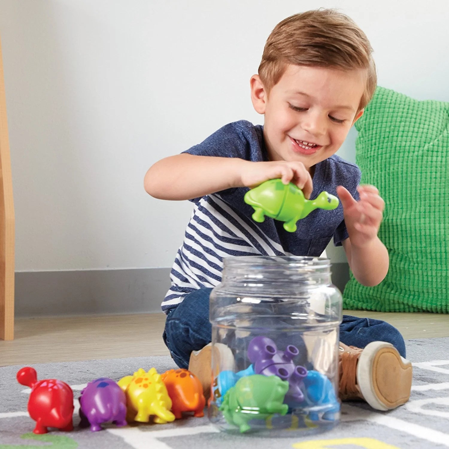 Snap-N-Learn Dino Shapes, Toddler Learning Toys Age 18+ Months, Sorting Shapes