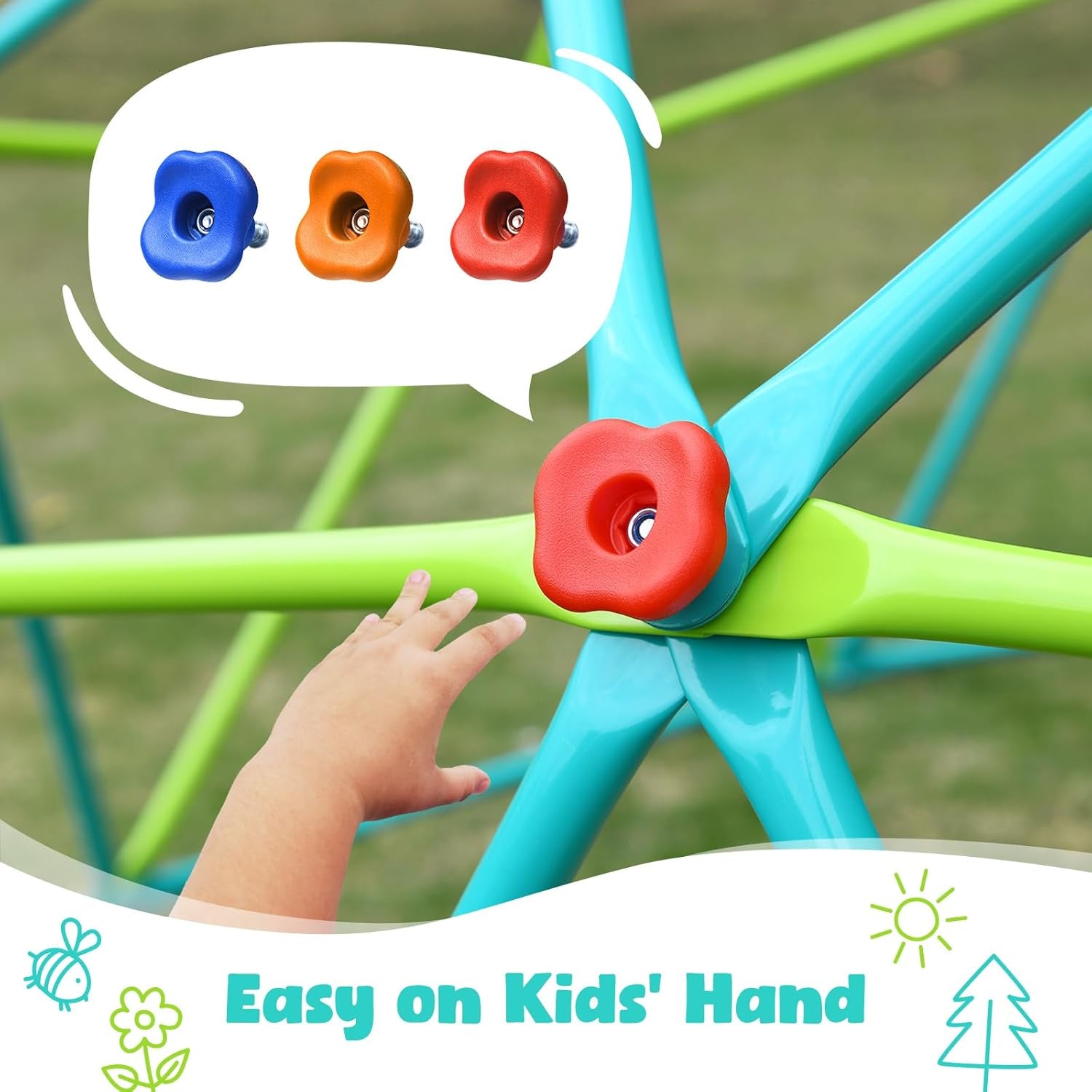 10 Ft Climbing Dome Swing Set with Saucer Swing, Supports 800Lbs, Easy Asssembly, Rust-Resistant Outdoor Playset