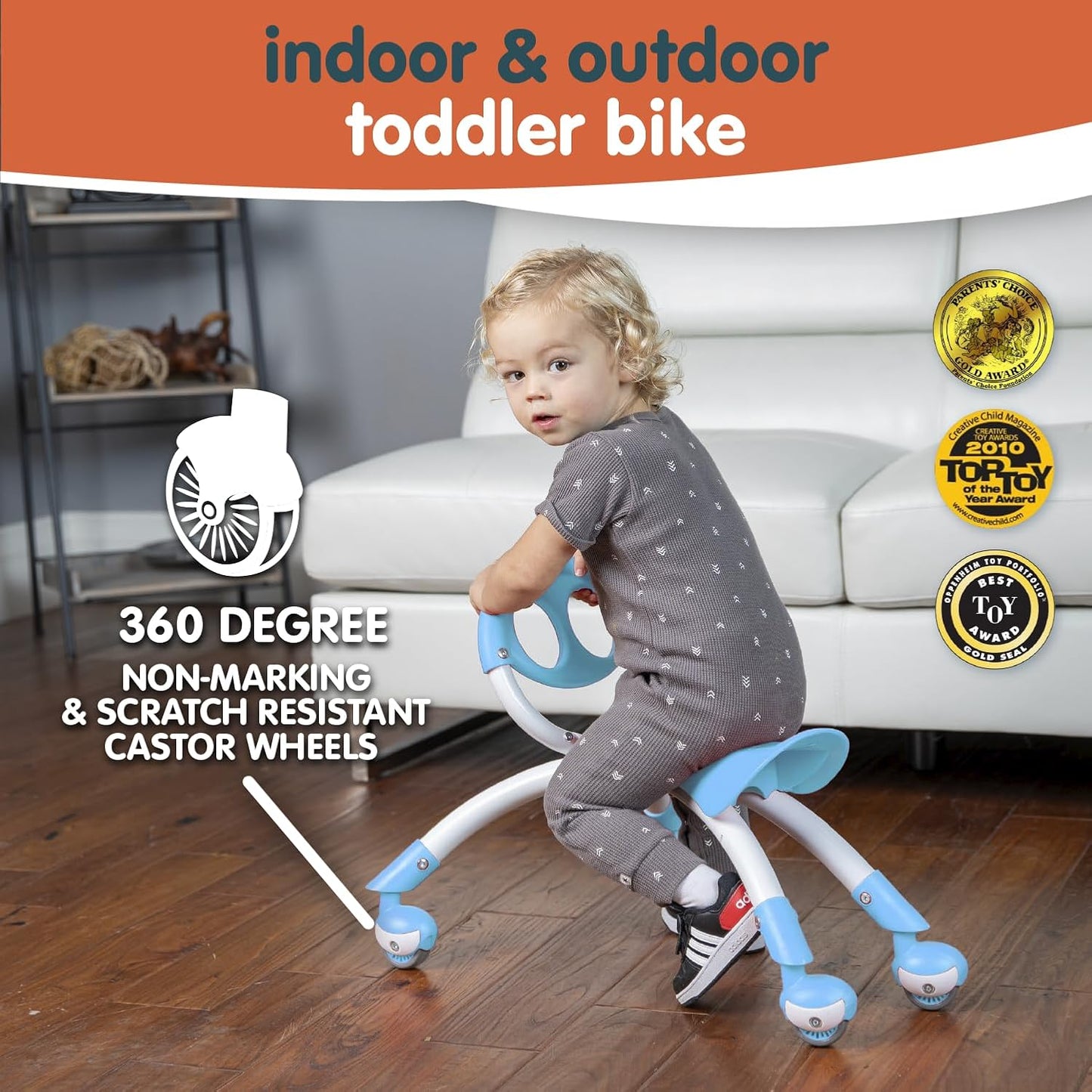Pewi Walking Ride on Toy - Walker to Toddler Ride on for Ages 9 Months to 3 Years Old