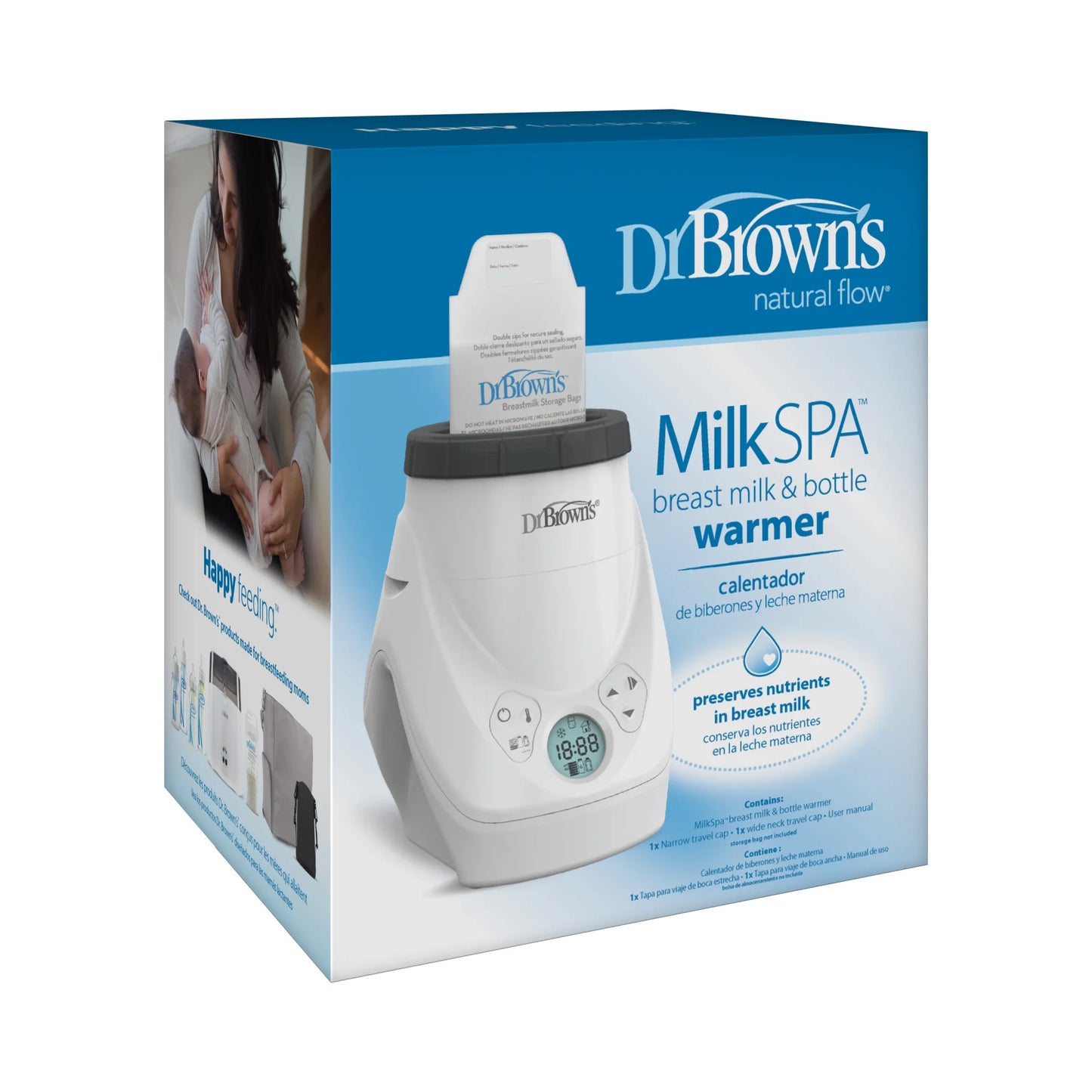 Natural Flow Milk Spa, Breast Milk & Bottle Warmer, Even and Consistent Warming, 1 Pack