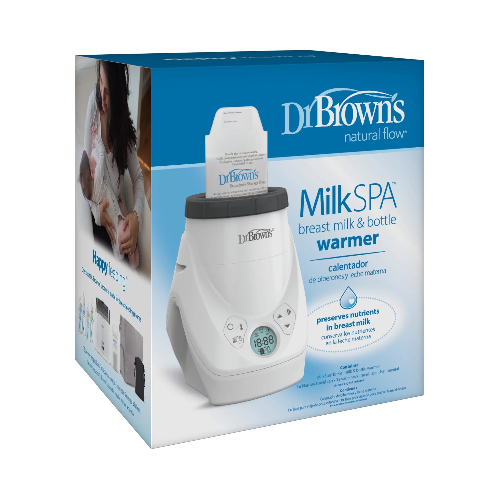 Natural Flow Milk Spa, Breast Milk & Bottle Warmer, Even and Consistent Warming, 1 Pack