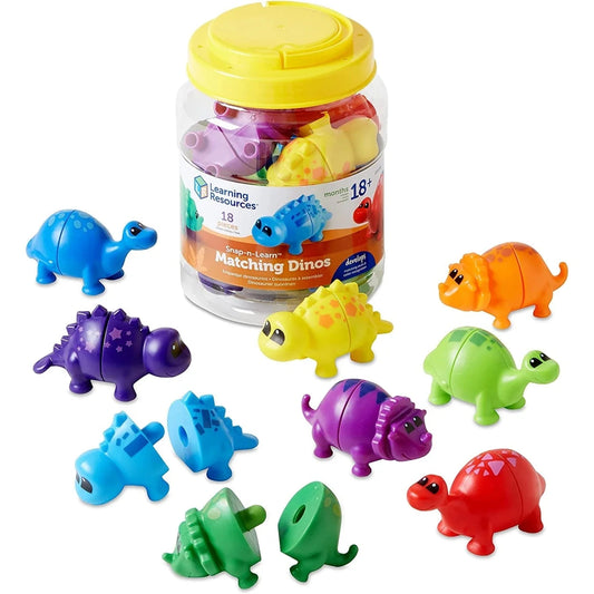 Snap-N-Learn Dino Shapes, Toddler Learning Toys Age 18+ Months, Sorting Shapes