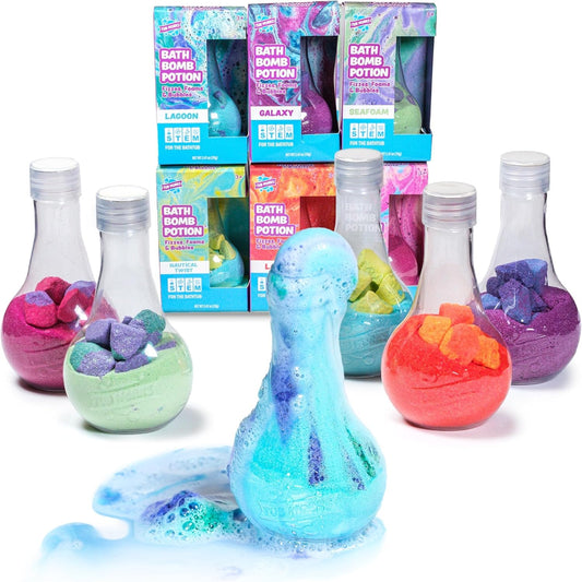® Kids Bath Bomb Potion™ Bath Toy, Variety 6 Pack, Nontoxic, Fizzes, Foams & Bubbles with an Eruption of Color